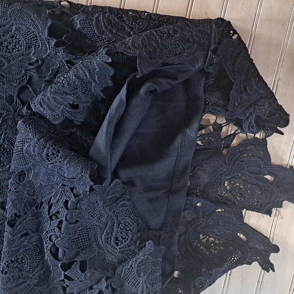 NWOT Lace Lulus A Fine Romance Black  Sheath Cocktail Dress Formal Slim Sexy - Picture 8 of 15